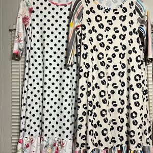 Polka Dot and Leopard Print Girls Dresses